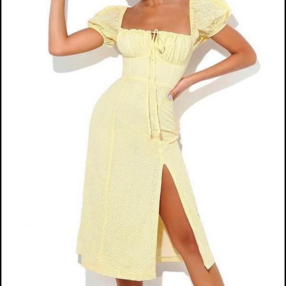 Yellow Midi Dress